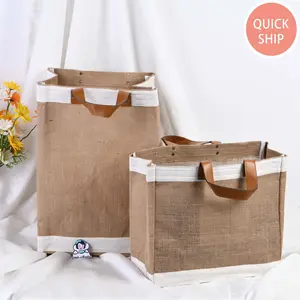 Jute Sack, Wedding Gift Bag, Bridesmaid Handbag, Bachelor Party Welcome Bag | Beach | Birthday | Bridesmaid Proposal | School