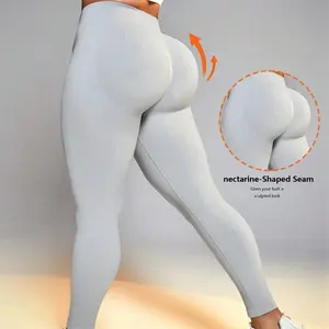 SUOVADUN CK0016 Women's Four-Way Stretch High Waist Seamless Yoga Pants Quick Dry,Sweat-Wicking,Pilates Gym Athletic Leggings Slim Tummy Control Pants Tight Sports