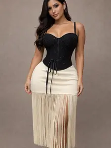 Bella Noche Fringe Skirt