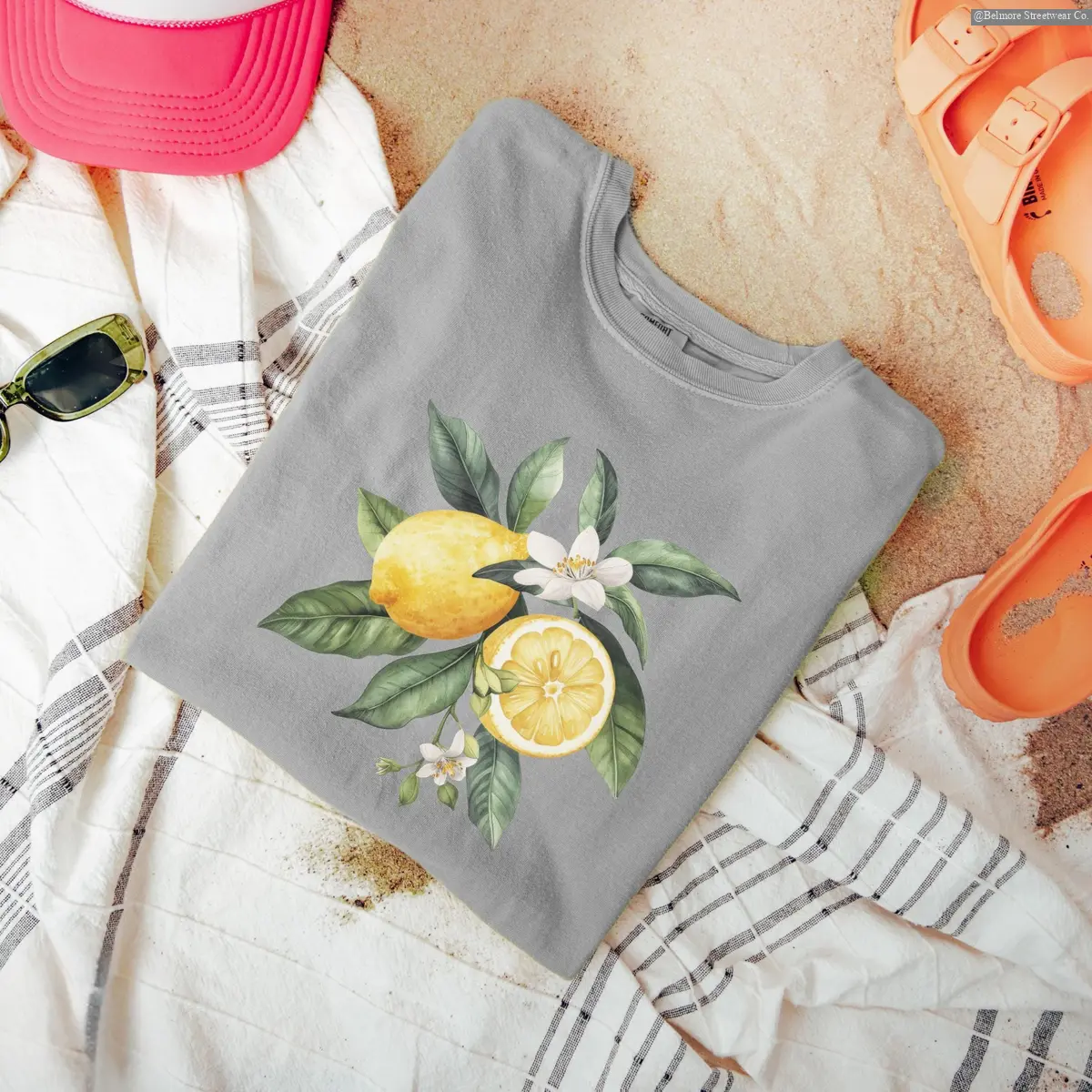 Vintage Lemon Shirt, Pastel Drawing Lemons TShirt, Art Graphic Fruit Shirts, Vintage Graphic TShirts, Aesthetic Fruits Tee , Special Gift Shirt