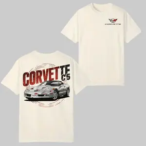 Corvette C5 Sports Car T-Shirt, Retro C5 Front View Car Tee, Automotive Lovers Apparel
