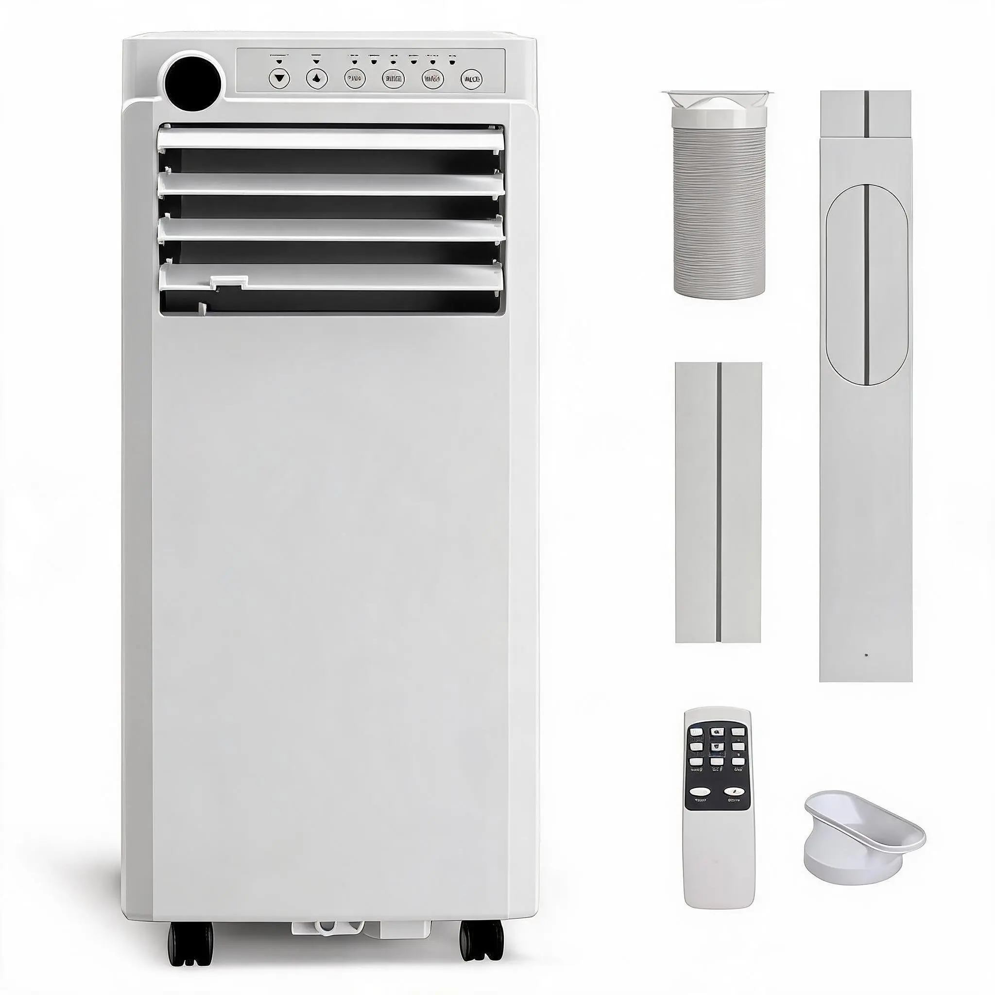 10,000 BTU Portable Air Conditioner with Infrared Smart Sensor - Ultra-Quiet 51dB AC Unit for Bedrooms, Living Rooms, ETL Certified 4-in-1 Cool/Dehumidifier/Fan, LED Touch Display, Remote, 24H Timer, 360° Wheels, Infrared Sensor