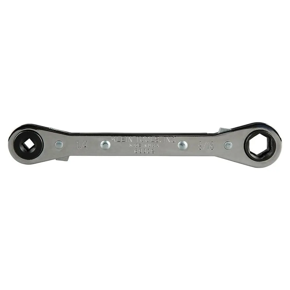 3/16 in. and 1/4 in. Square x 1/2 in. and 9/16 in. Hex Ratcheting Refrigeration Wrench