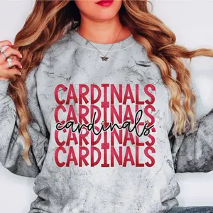Cardinals Spirit Wear T-Shirts Unisex Jersey Tee 100% Combed Ring Spun Cotton Perfect for Outdoor Sports Travel & Training
