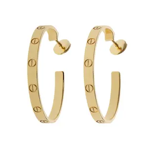Pre-owned Cartier Love Hoop Earrings