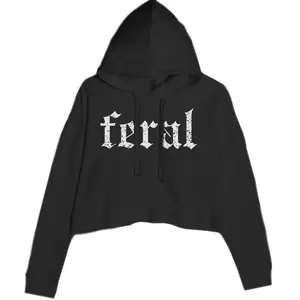 Feral Club Rat Festival Rave EDM Cropped Hoodie Sweatshirt