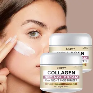 Retinol Collagen Face Cream Moisturizer, Niacinamide & Hyaluronic Acid, Strong Moisture, Elastic Skin, All Skin Types, Facial Care, 2pcs