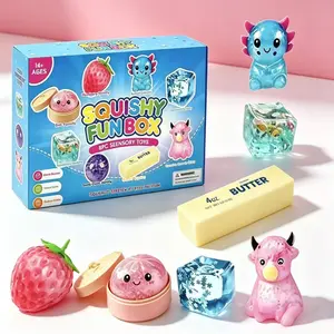 8-Piece Mystery Squishy Toy Blind Box Set – Slow Rising Stress Relief Fidget Toys, Sensory Squishy Bundle with 8 Unique Cute Designs, Soft Squeeze Anxiety Relief Toys, Surprise Party Favors & Gifts for Kids and Adults