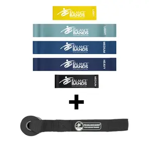 Pro Balance Bands 5 Band Premium Combo Set + Pro Balance Elite Door Anchor Bundle