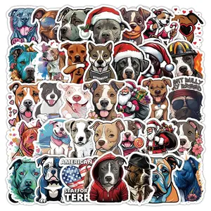50 Pcs Personalized Dog Stickers PVC Waterproof Car Cup Luggage Phone Laptop Decals, Durable Vinyl Animal Decorations