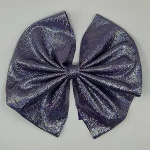 Purple disco hair bow