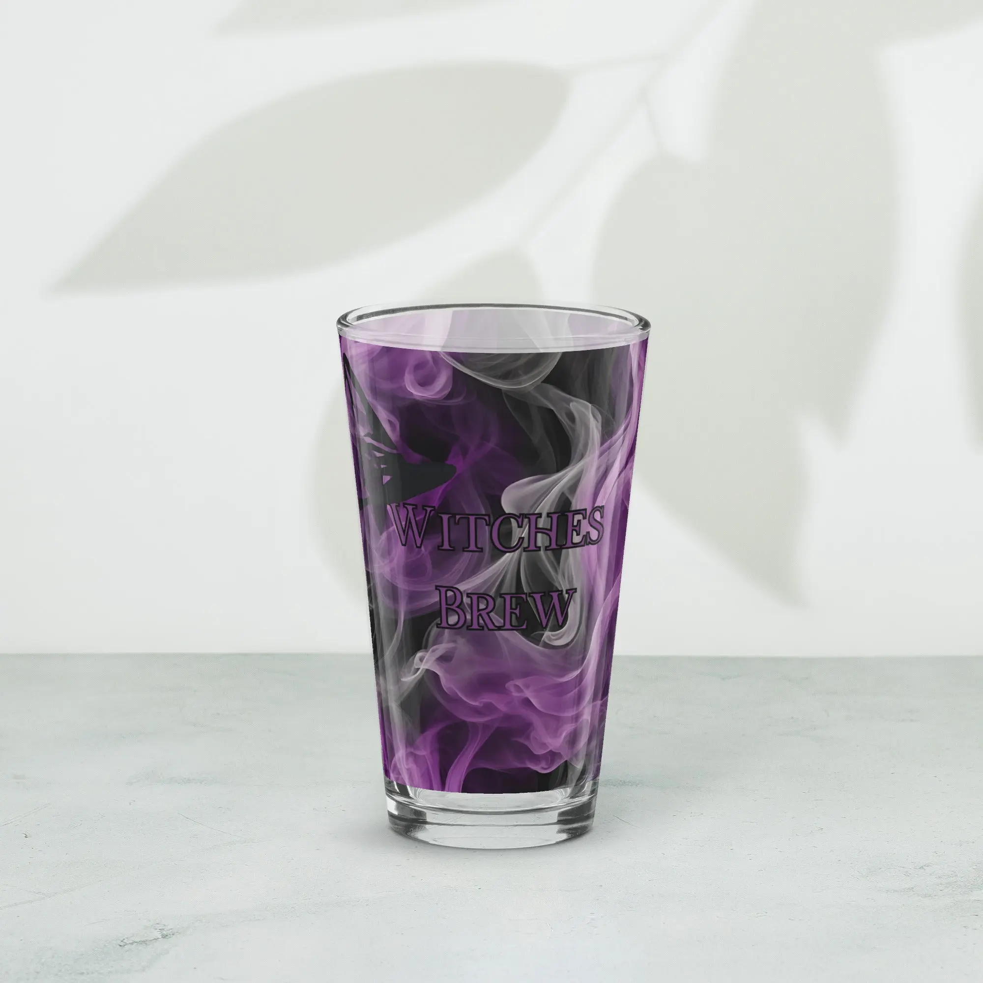 Witches Brew Purple Smoke Shaker Pint Glass