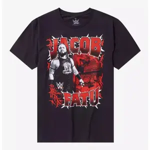 WWE Jacob Fatu T-Shirt Black Breathable Menswear Top