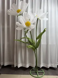 New Handcrafted Daisy Paper and Wire Flowers — Ideal for Wedding Decor, Window Displays, Scene Arrangements, and Aisle Markers