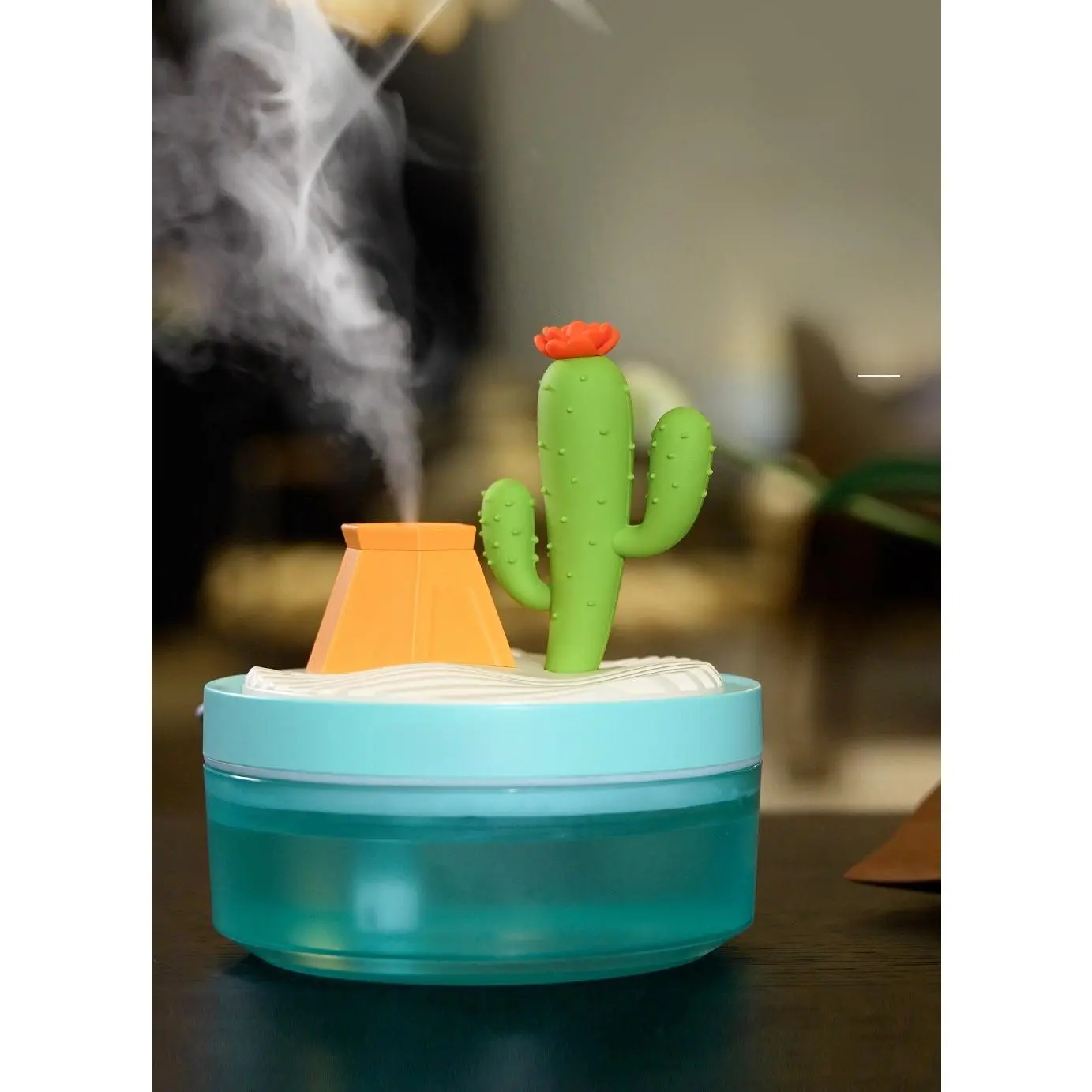Mini Portable Cactus Humidifier Aroma Diffuser - Cute Plant Design, Compatible with Automatic, Calm, Diffuser, Electronic, Mood Fragrant Room Sprays, Ideal for Bedroom, Perfect for Home Decor Enthusiasts, Automatic Fragrant Room Sprays
