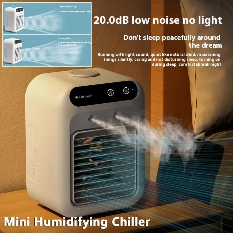 1pc Rechargeable Mini Air Conditioner Portable Water Cooling Fan Humidifier Purifier Desktop Air Cooler Fan for Office Desktop 1pc Rechargeable Mini Air Conditioner Portable Water Cooling Fan Humidifier Purifier Desktop Air Cooler Fan for Office Desktop