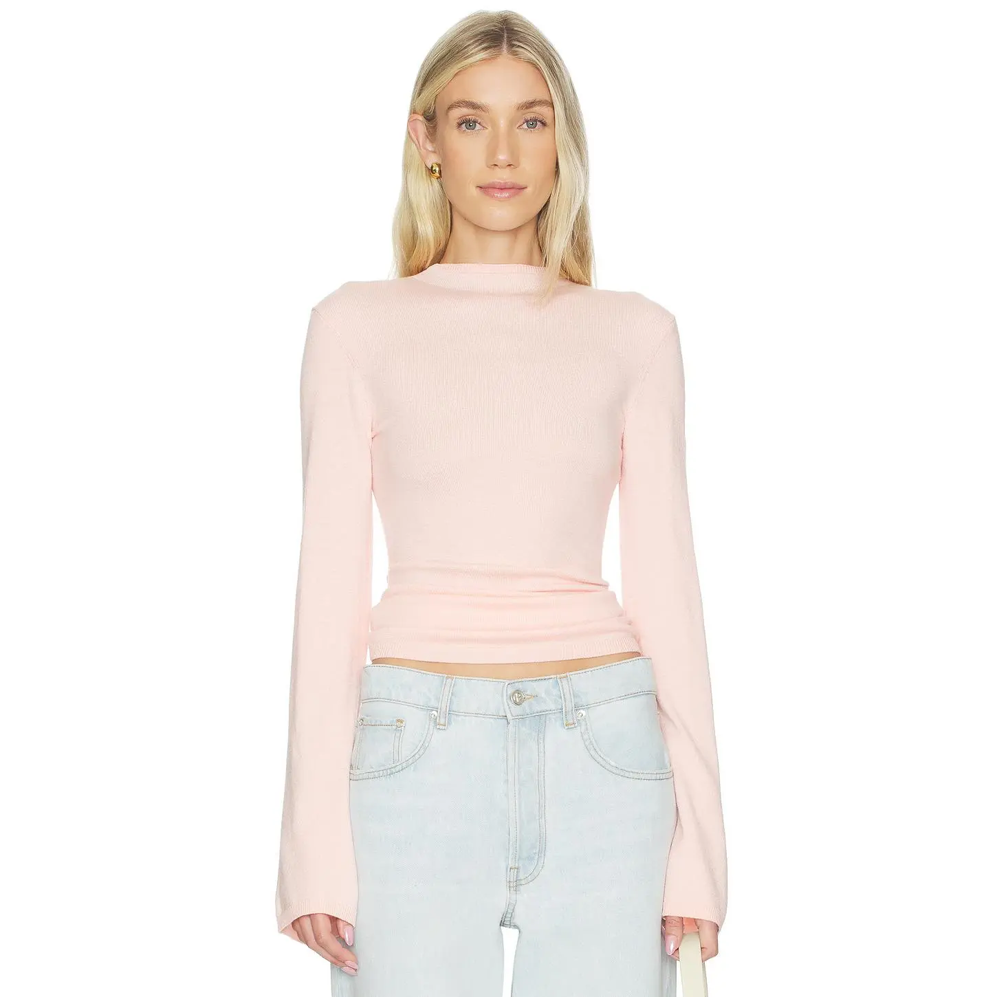 Lovers and Friends Joelle Funnel Neck Sweater in Pink