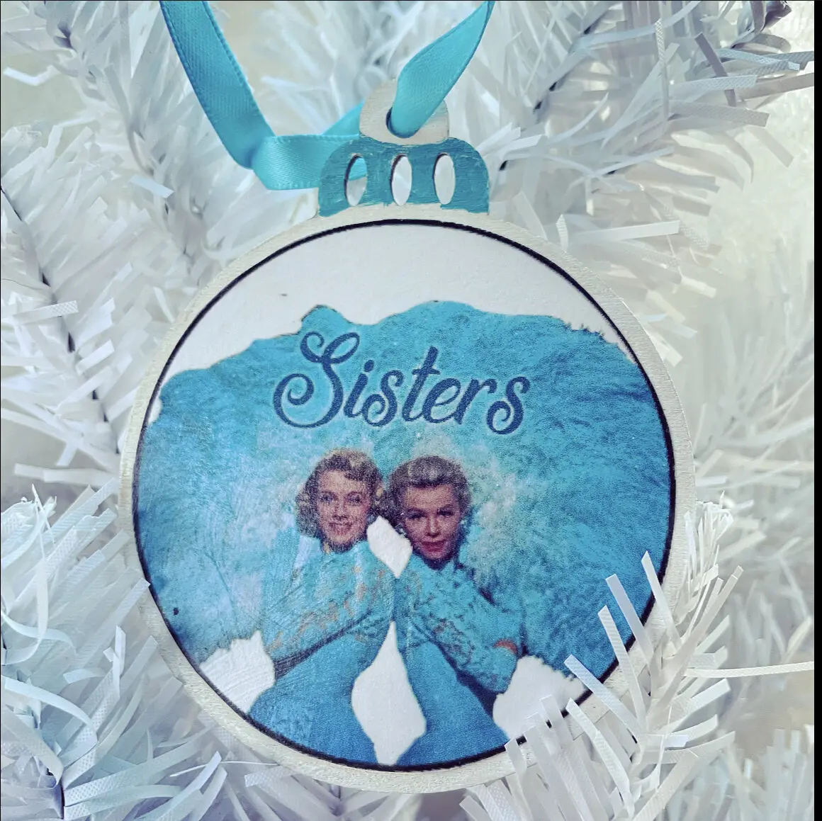 White Christmas Sisters Ornament