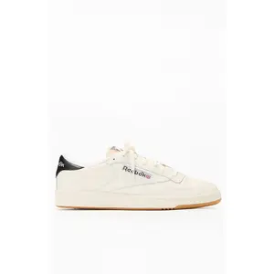 Reebok Men's Off White & Black Club C 85 Vintage Shoes