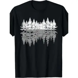 Men's nature and outdoor adventure Graphic T-Shirt - Short Sleeve Crew Neck Regular Fit Casual Wear | Soft & Breathable Fabric, Durable Print, Everyday Comfort, Machine Washable, minimalist graphic design with a nature-inspired theme, featuring a