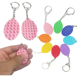 Household daily necessities Little Ouchies Pain Stim Fidget Keychains (2pcs), Portable Stress Relief Stabby Stones for Anxiety Focus & Sensory Needs, Silent Grip Gift (Pink)