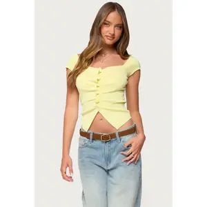Lilibet Sweetheart Button Up Top