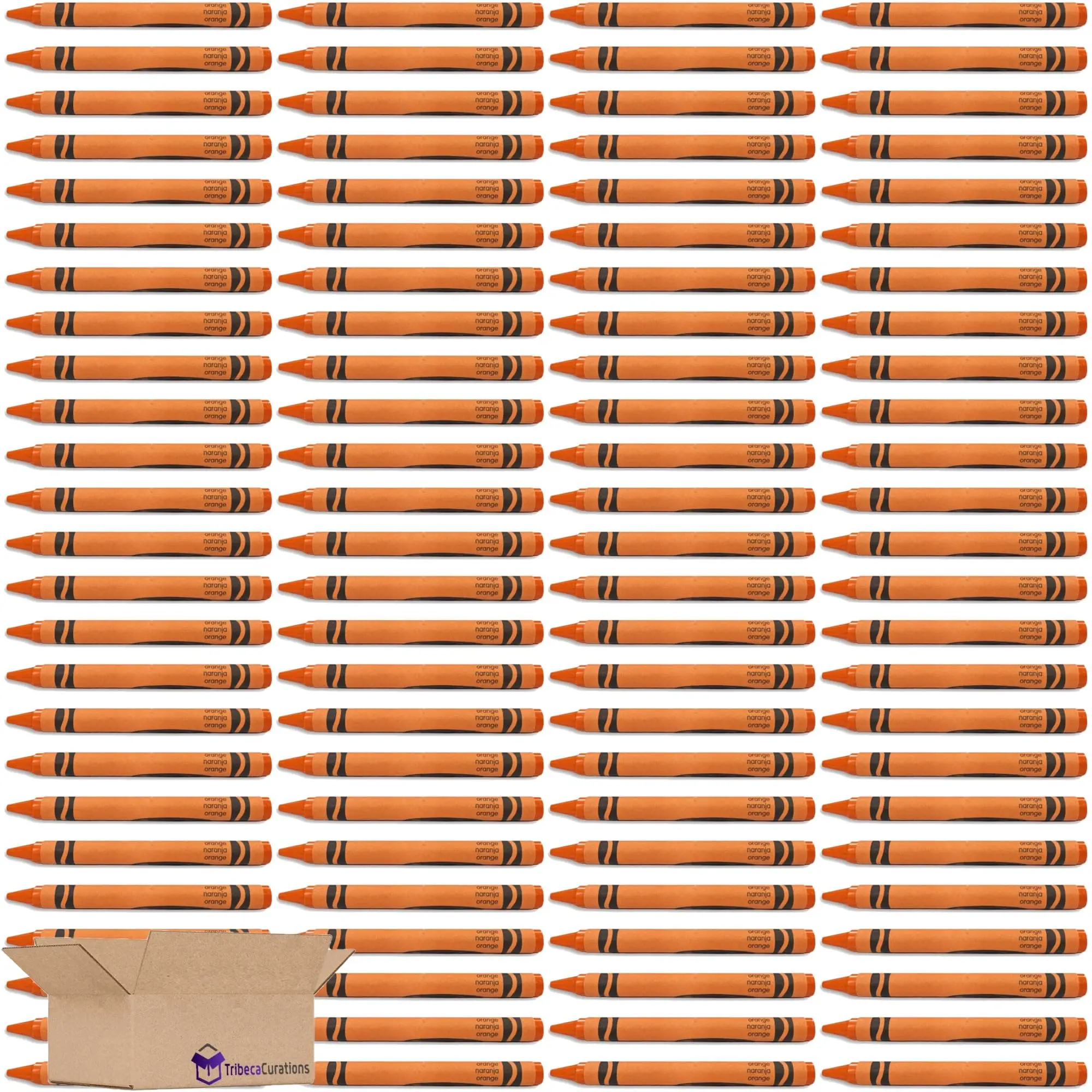 Orange Crayon Bulk Value Pack Bundle | 100 Count Orange Crayon Bulk Value Pack Bundle | 100 Count