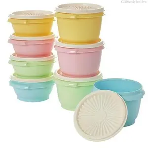 Day Gifts! Pastel Food Storage Bowl Set, 17oz & 10oz, 4 Candy Colors, Microwave & Fridge Safe Candy Colors Freezer Bowl Set - 8-Pack Pastel Airtight Lids for Easy Storage Organization Family-sized Microwave-safe Food ContainersCC29HandyToolPro