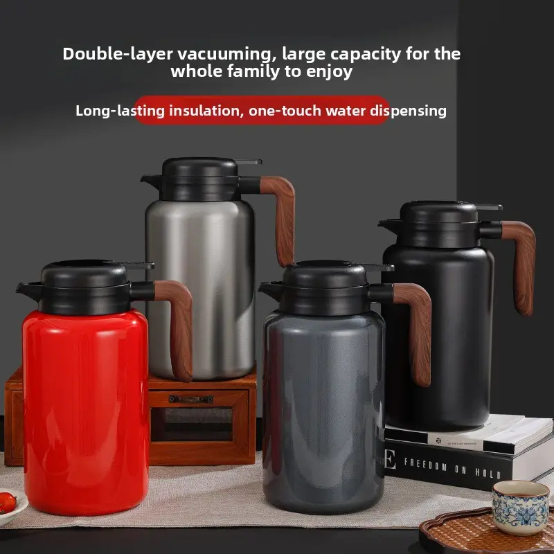 Large Capacity Insulated Coffee Pot, Perfect for Home Office and Gatherings, Ideal for Hot Beverages, Durable Design Drinkware, Thermal Carafe, Pitcher
