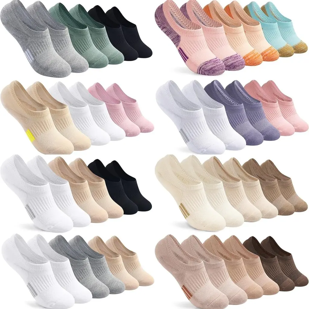Women's Plain Low-Top Colored Ankle Socks - 12/24/48 Pairs, Thin, Soft Breathable, Comfortable Casual Socks for Maternity Wear, Soft Breathable Socks