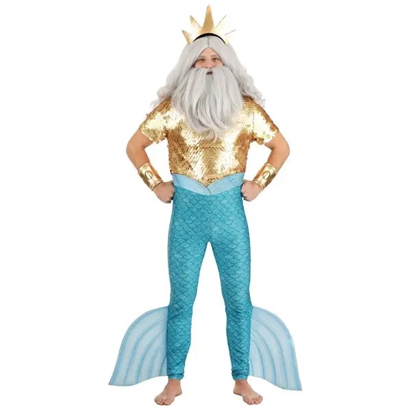 Disney The Little Mermaid Men's King Triton Costume (© Disney), Clothes, Leggings