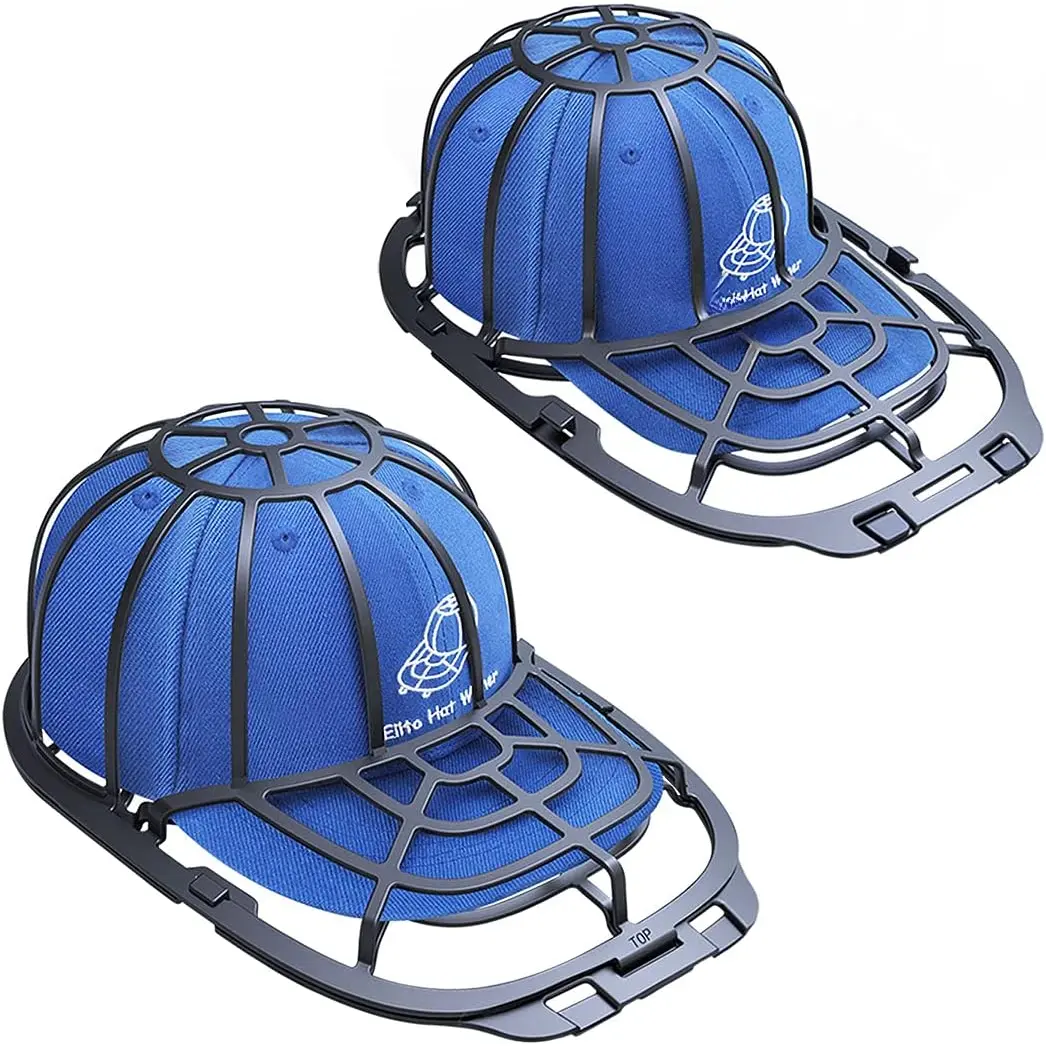 Hat washer for Washing machcine, 2 Pack Hat Cleaner for Baseball Caps Hat Shaper for Dishwasher - Hat Cage Rack Frame fit Adult and  Wash Caps