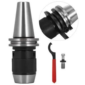 Spring new arrivals Integrated CAT40 Collet Chuck Keyless Drill Chuck 1/2 inch for CAT40 CNC Engraving Machine & Milling Lathe Tool (CAT40)