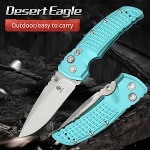 Desert Eagle CPM-Magnacut Powder Steel High-End Folding Knife High Hardness High Sharpness Portable Fruit Peeler Pocket Knife for Outdoor Camping, Survival, and BBQ. Multifunctional Folding Knife with Aluminum Handle for Enhanced Performance