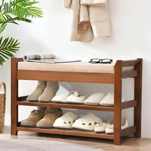 Shoe Bench Shoe Storage Bench - Front Door Entrance Shoe Rack Organizer for Versatile Use