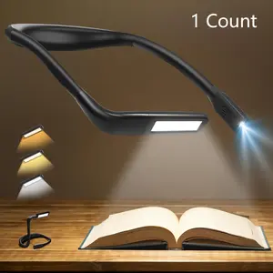 USB Rechargeable Neck Reading Light, 1 Count Portable LED Neck Reading Light, 3 Color Adjustable Book Light, Flexible Neck Light for Reading, Working, Travel, Adjustable Lights