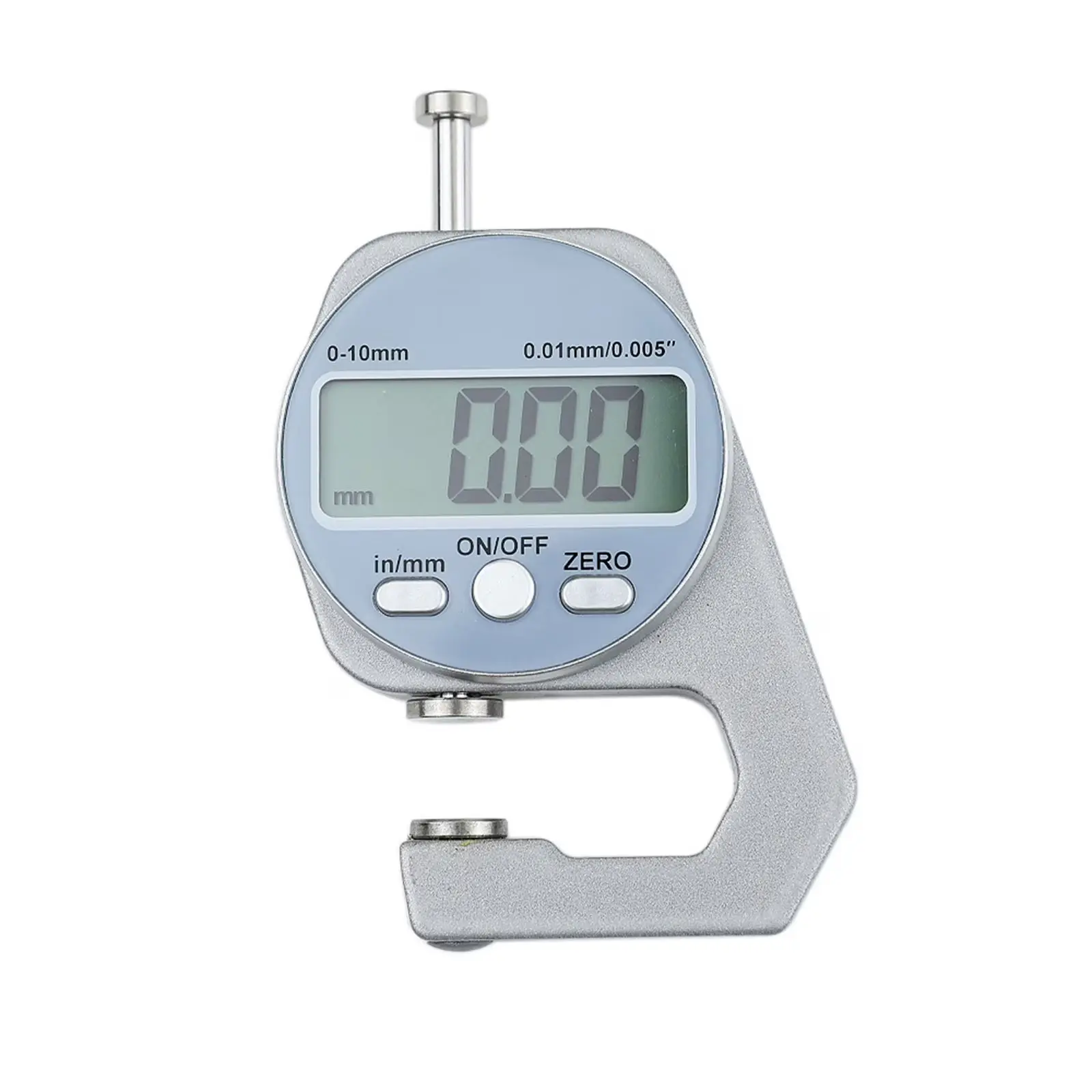 Digital Thickness Gauge Micrometer, 0-10mm Electronic Measuring Tool with Large LCD Display, Inch-Metric Conversion for Paper, Film, Fabric