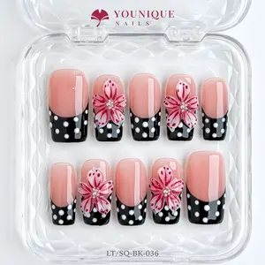 Younique Nails | 10PCS 100% Handmade Press-On Nails | Reusable Colorful Art acrylic stylish 3D