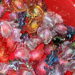 x7 26mm  large pendant goldfish pendant. made from resin very well detailed. 26mm in long. great for jewelry making. mixed colors will be sent. diy