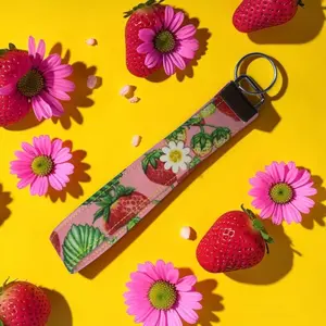 BERRY SWEET COLLECTION- Strawberry Patch Pink Wristlet