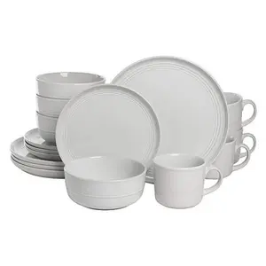 10 Strawberry Street Double Line 16-Piece Dinnerware Set