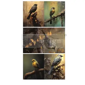 Redesign with Prima Decoupage Decor Tissue Paper Pack - Avian Dreamscape - 3 sheets, 19.5"x30" each  paper