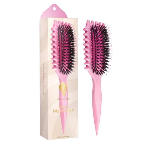 Define EdgeLift Curl Brush by Bounce Curl For Definition, Defined Curls, Frizz Reduction, Smooth Hair Style