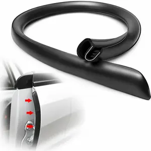 Summervibes Car Door Weather Stripping - 2PCS B-Pillar Door Seal Strip, EPDM Rubber Frame Gasket with Buckle, Automotive Soundproof Dustproof Noise Reduction Edge Trim, Universal for Cars SUV Truck RV, Auto Door Protection Accessories