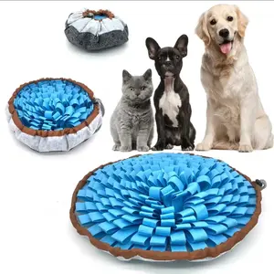 19 Inch Dog Snuffle Mat for Large Dogs & Cats - Interactive Sniffing Puzzle Toy, Mental Stimulation Slow Feeder Forage Mat, Reduces Anxiety & Boredom, Premium Felt Pet Enrichment Pad, Machine Washable