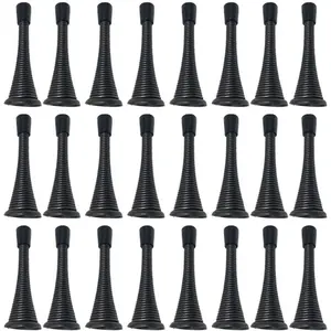 24 Pack Spring Door Stoppers 3" Heavy Duty Door Stop Steel w/Plastic Bumper - Oil Rubbed Bronze