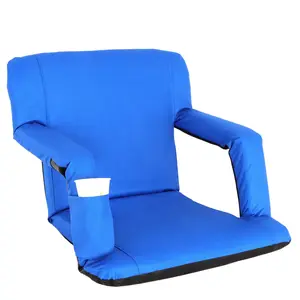 ZENY Portable Stadium Chair Seat for Bleacher W/Back - 6 Reclining Positions, Blue