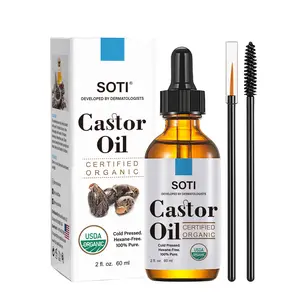 USDA Certified Organic Castor Oil for Eyelashes & Eyebrows – Lash & Brow Growth Serum