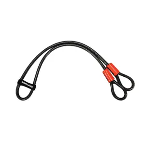 Kryptonite KryptoFlex 410 Double Looped Braided Steel Cable 10mm x 120cm for Bikes & Motorbikes with Protective Vinyl Cover & Manufacturer Warranty - Accessory Security