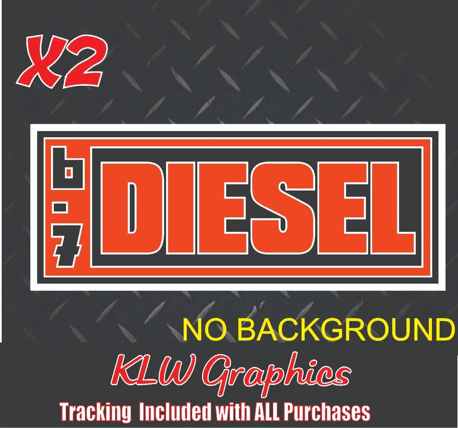 6.7 Diesel Orange Black White Full Color Decal Sticker Turbo Truck Crew Cab 7.3 6.0 2500